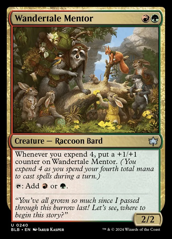 2024 Bloomburrow Wandertale Mentor #240 uncommon card image