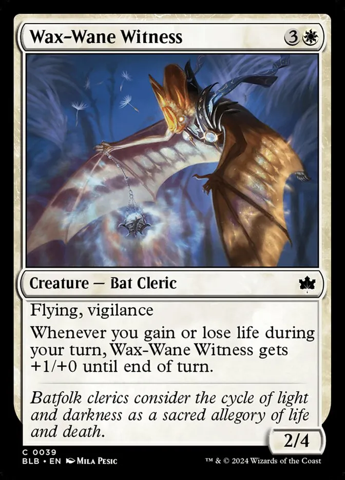 2024 Bloomburrow Wax-Wane Witness [Foil] common #39 common card image