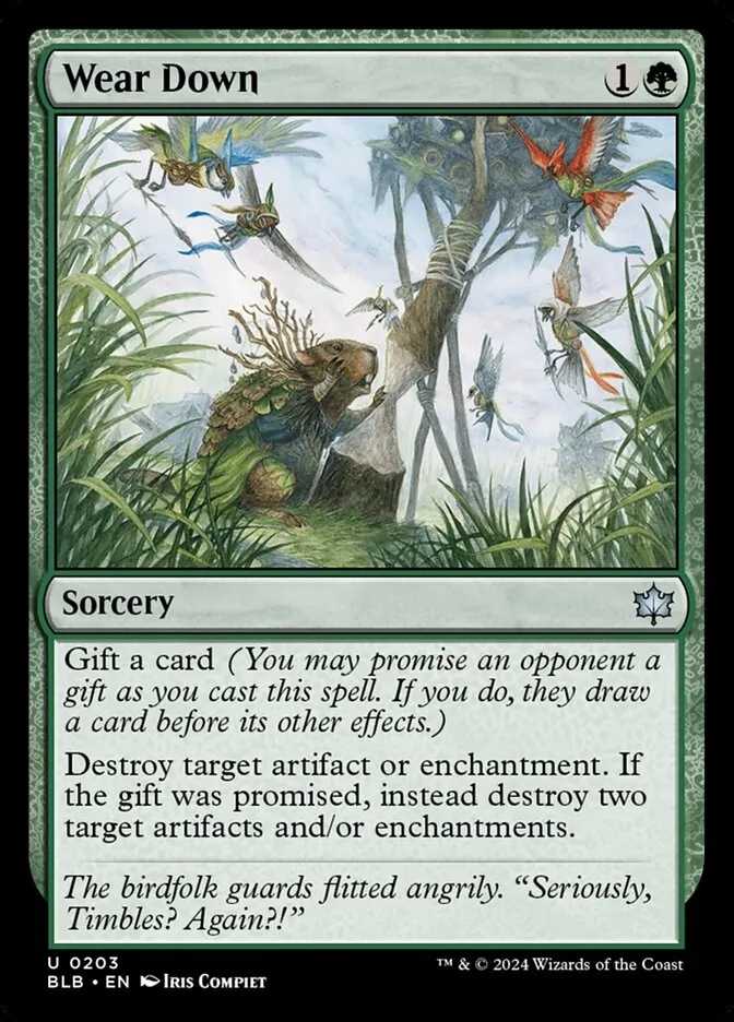 2024 Bloomburrow Wear Down #203 uncommon card image