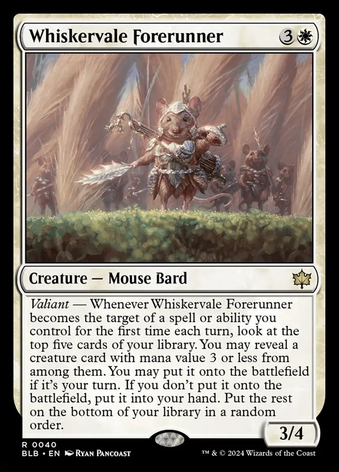 2024 Bloomburrow Whiskervale Forerunner [Foil] rare #40 rare card image