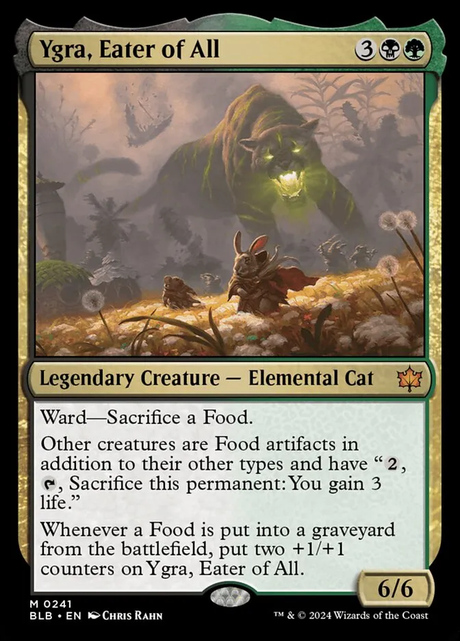 2024 Bloomburrow Ygra, Eater of All [Foil] mythic #241 mythic card image