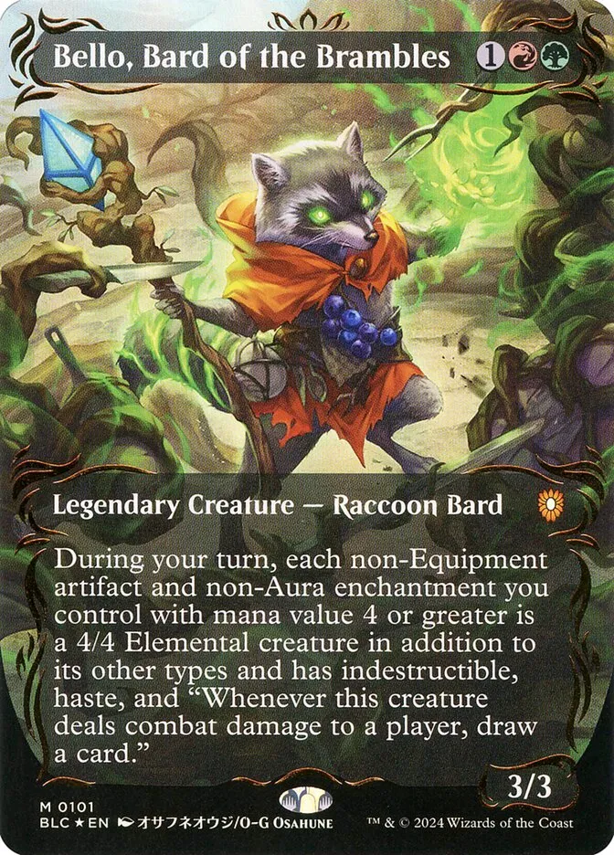 2024 Bloomburrow Commander Bello, Bard of the Brambles mythic #101 mythic card image