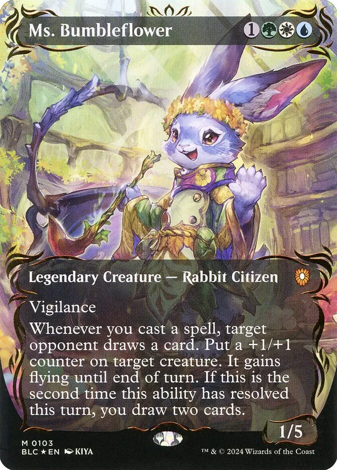 2024 Bloomburrow Commander Ms. Bumbleflower mythic #103 mythic card image