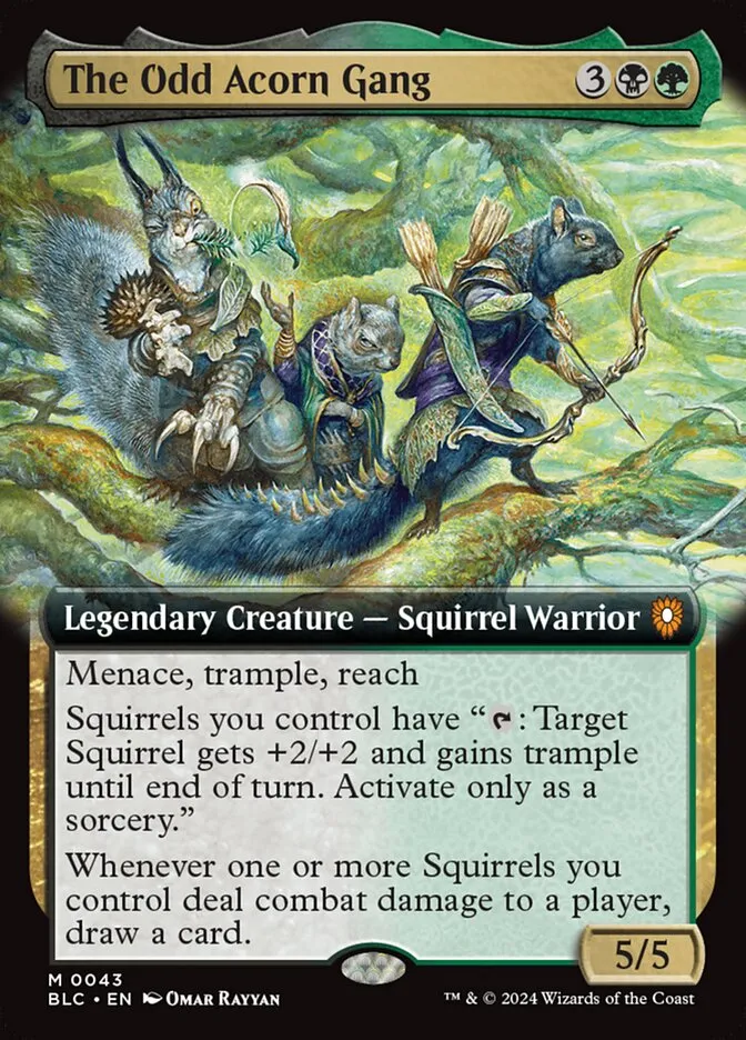 2024 Bloomburrow Commander The Odd Acorn Gang mythic #43 mythic card image