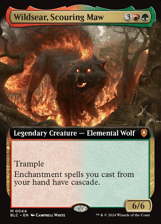 2024 Bloomburrow Commander Wildsear, Scouring Maw mythic #44 mythic card image