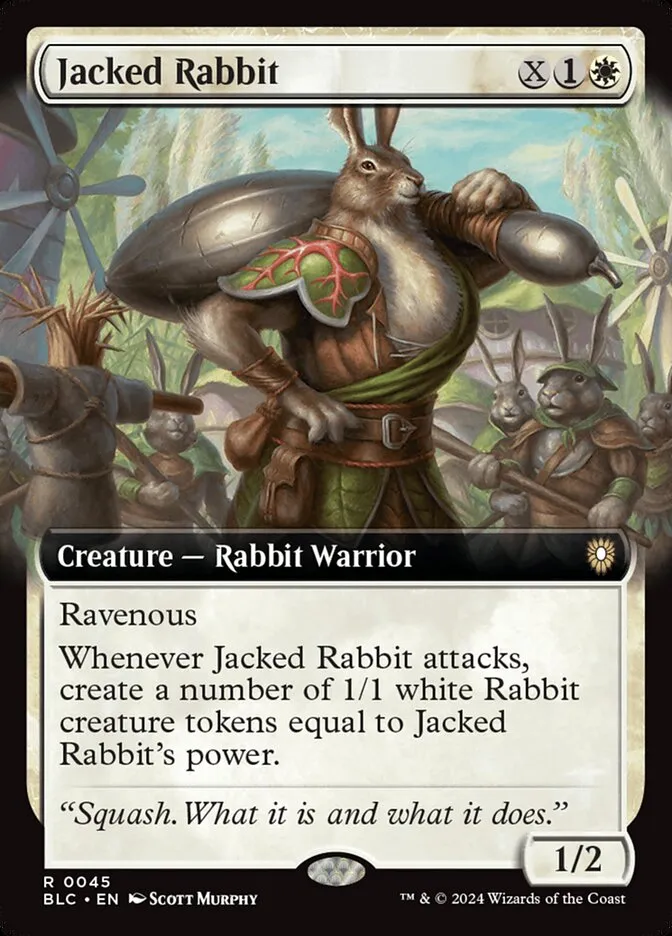 2024 Bloomburrow Commander Jacked Rabbit rare #45 rare card image