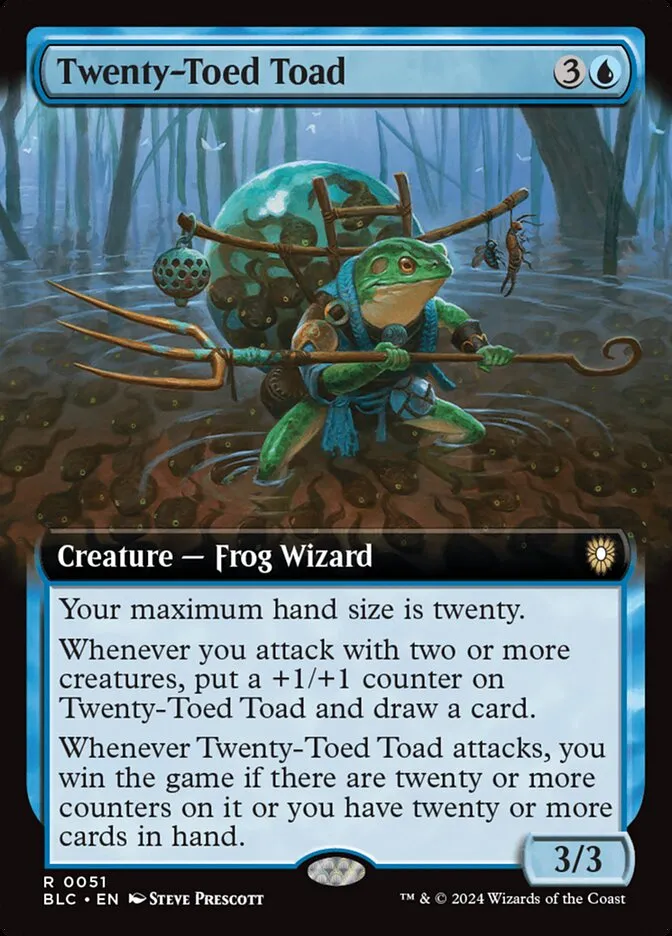 2024 Bloomburrow Commander Twenty-Toed Toad rare #51 rare card image