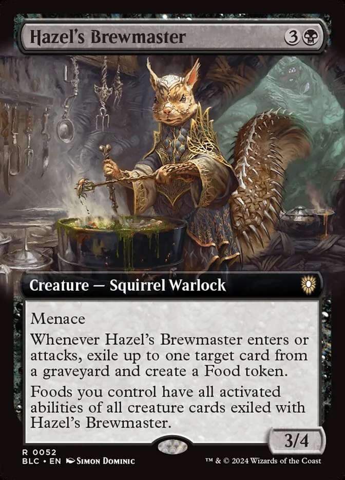 2024 Bloomburrow Commander Hazel's Brewmaster rare #52 rare card image