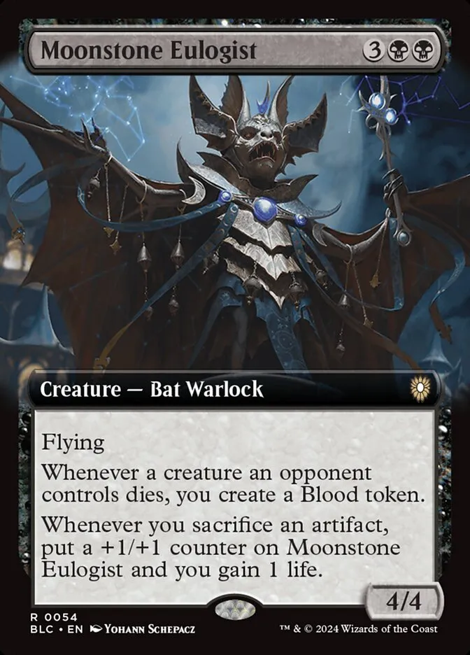 2024 Bloomburrow Commander Moonstone Eulogist rare #54 rare card image