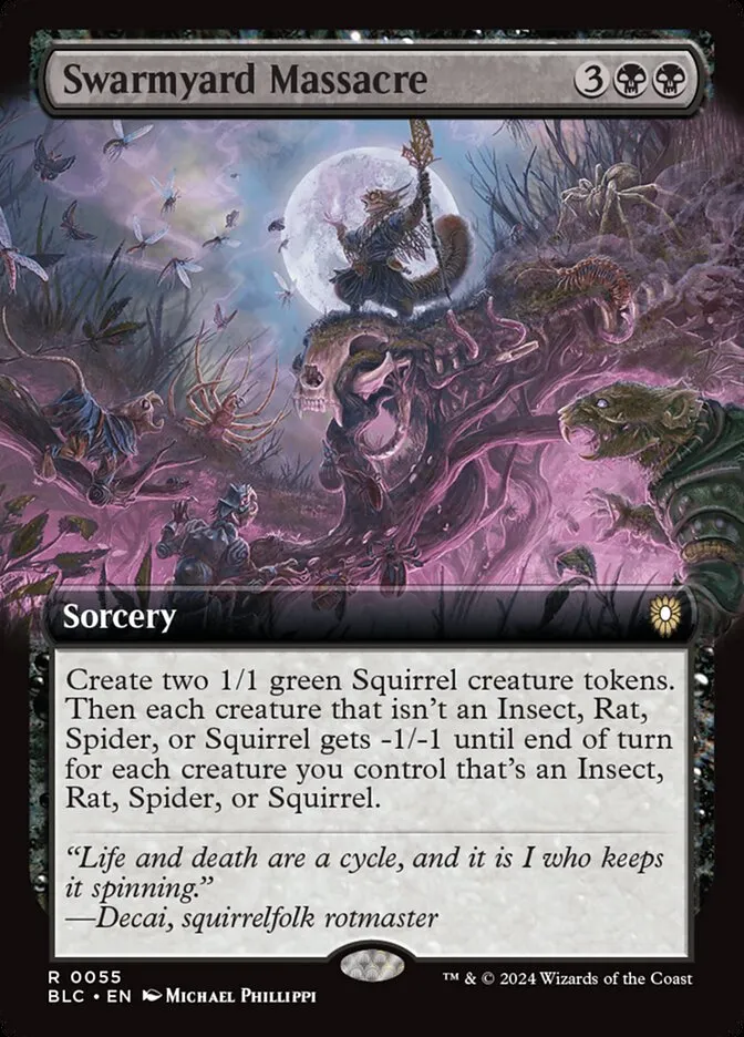 2024 Bloomburrow Commander Swarmyard Massacre rare #55 rare card image