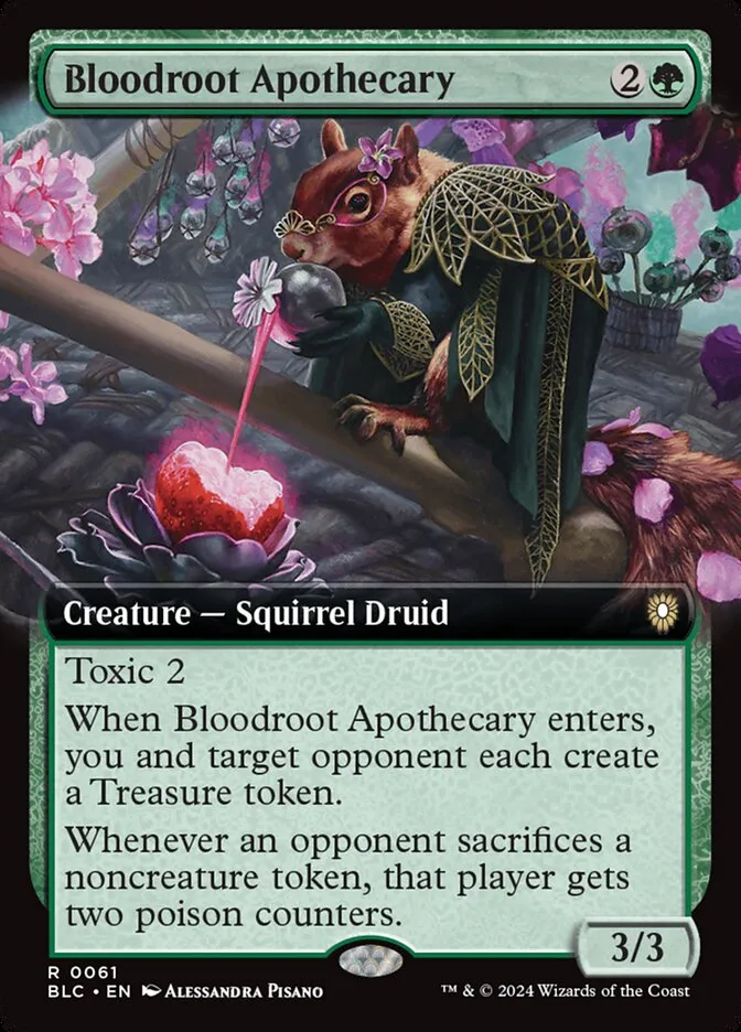 2024 Bloomburrow Commander Bloodroot Apothecary rare #61 rare card image
