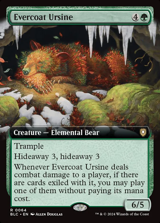 2024 Bloomburrow Commander Evercoat Ursine rare #64 rare card image