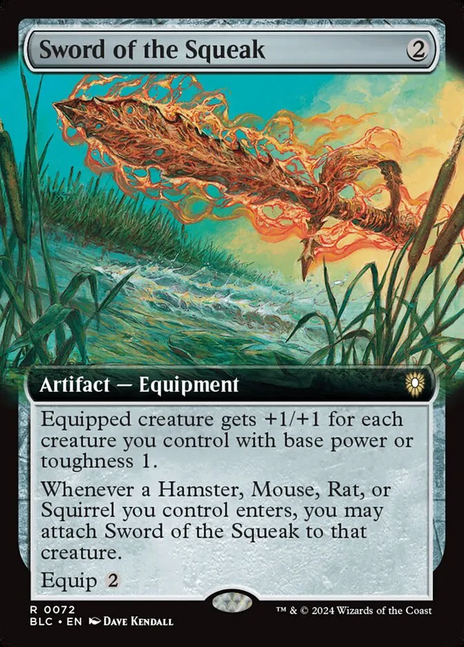 2024 Bloomburrow Commander Sword of the Squeak rare #72 rare card image