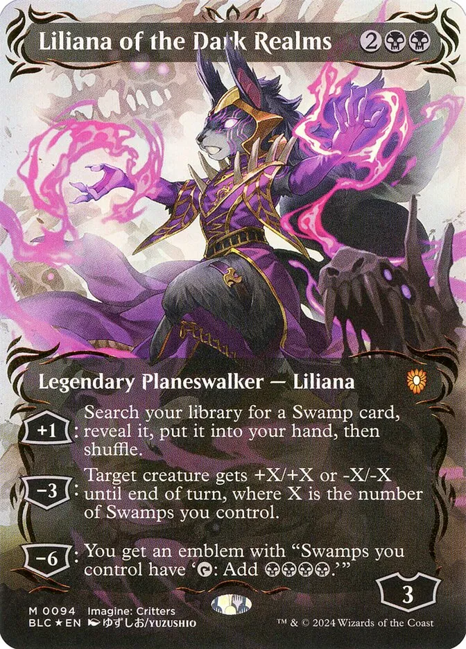 2024 Bloomburrow Commander Liliana of the Dark Realms #94 mythic card image