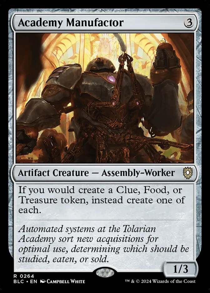 2024 Bloomburrow Commander Academy Manufactor #264 rare card image
