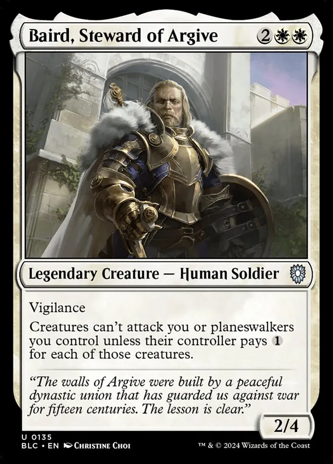 2024 Bloomburrow Commander Baird, Steward of Argive uncommon #135 uncommon card image