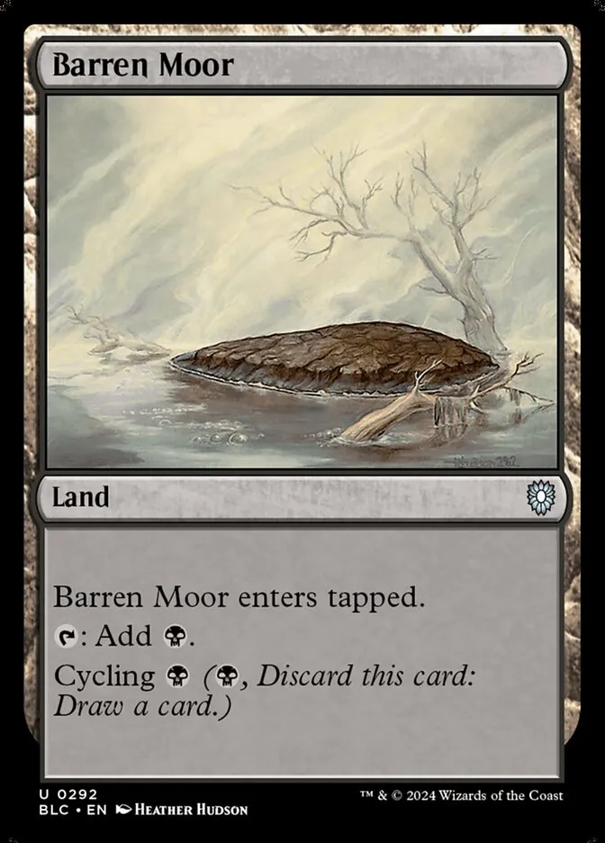 2024 Bloomburrow Commander Barren Moor uncommon #292 uncommon card image