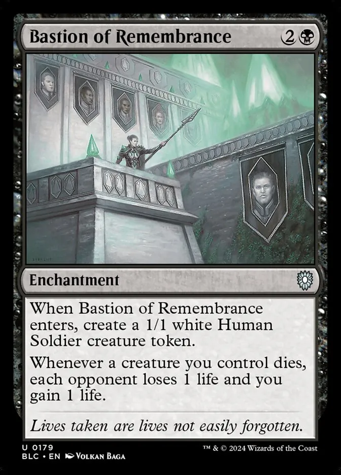 2024 Bloomburrow Commander Bastion of Remembrance uncommon #179 uncommon card image