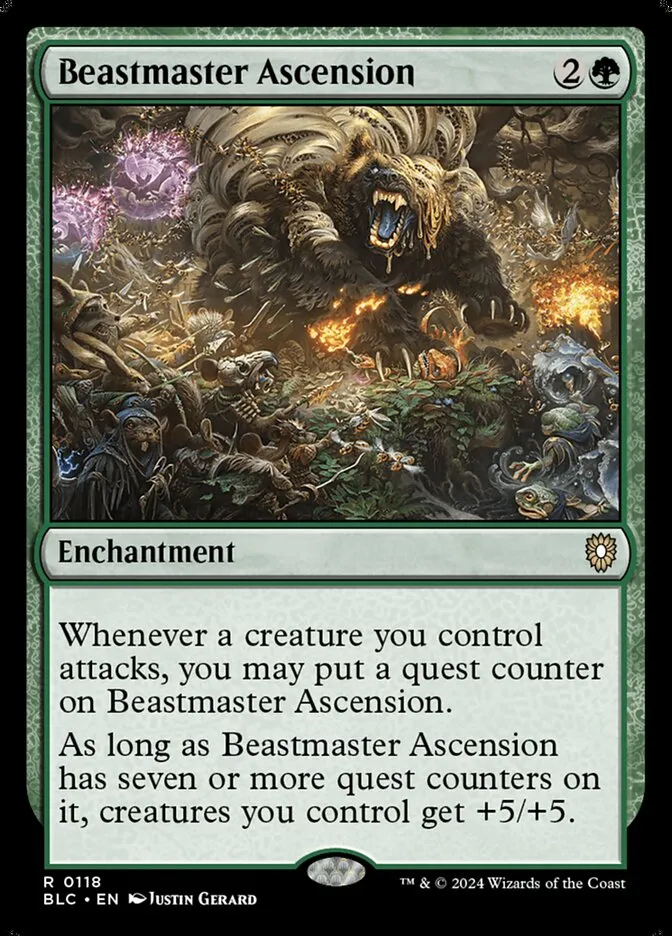 2024 Bloomburrow Commander Beastmaster Ascension #118 rare card image