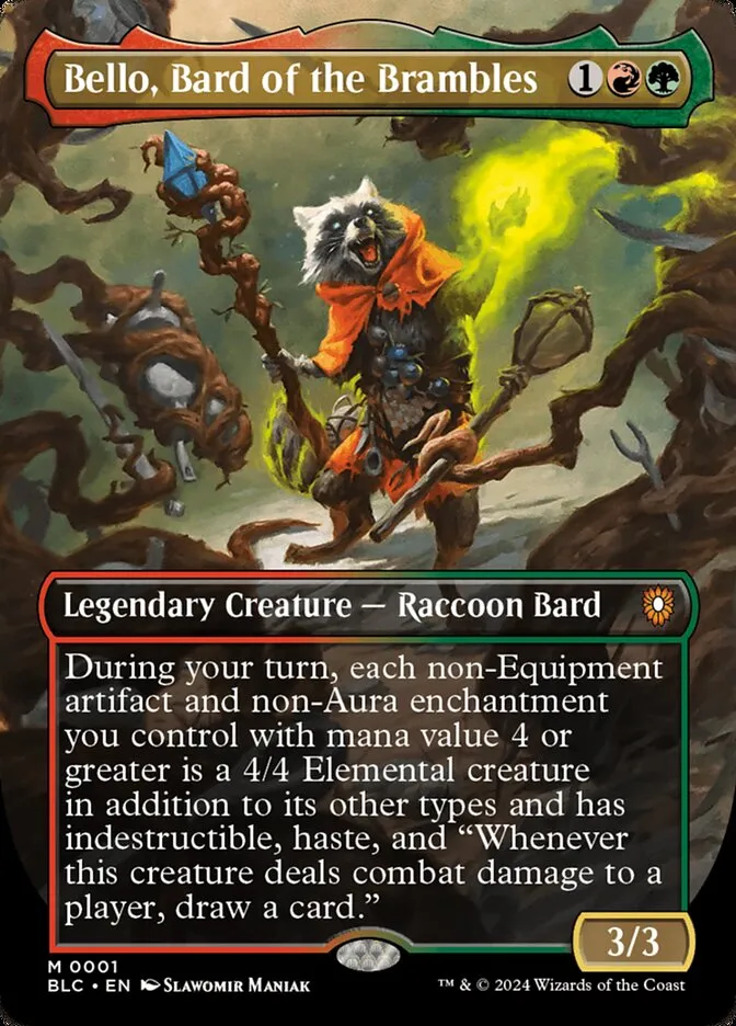 2024 Bloomburrow Commander Bello, Bard of the Brambles mythic #1 mythic card image