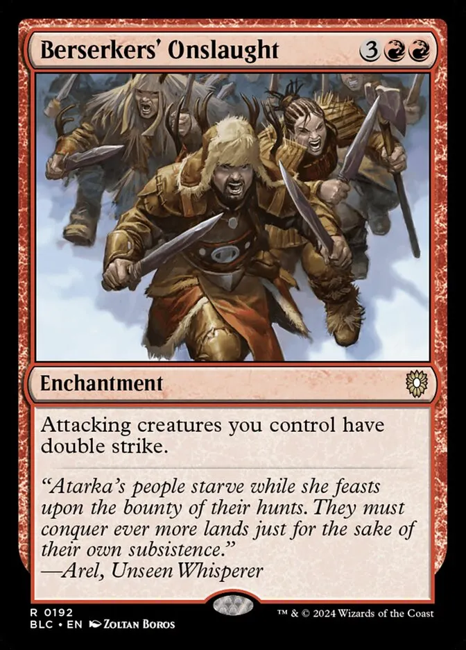 2024 Bloomburrow Commander Berserkers' Onslaught #192 rare card image