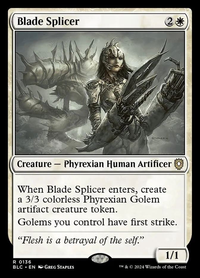 2024 Bloomburrow Commander Blade Splicer #136 rare card image