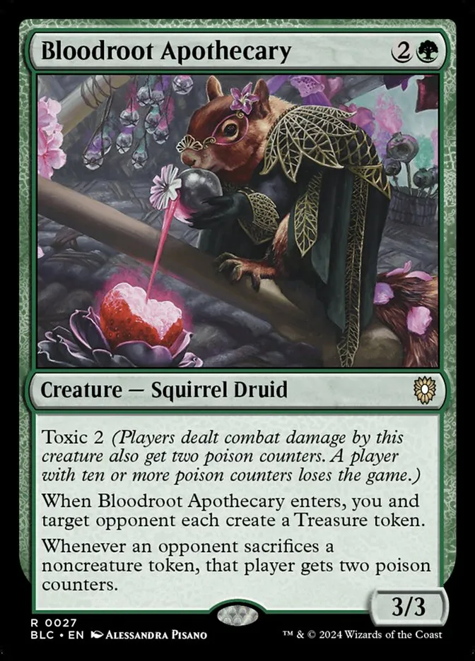 2024 Bloomburrow Commander Bloodroot Apothecary rare #27 rare card image