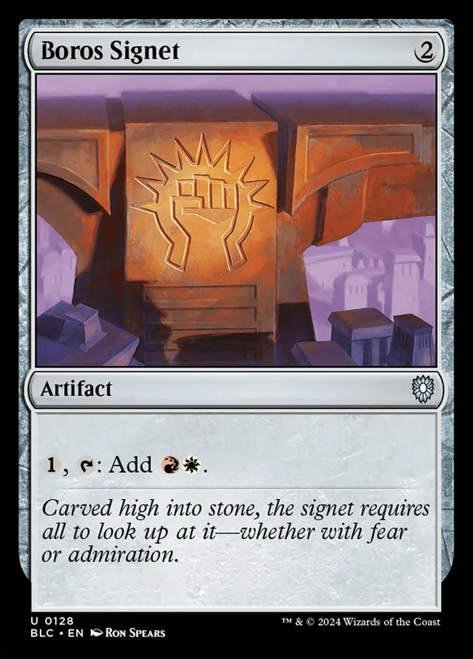 2024 Bloomburrow Commander Boros Signet uncommon #128 uncommon card image