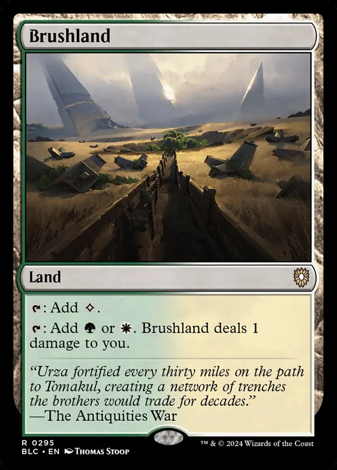 2024 Bloomburrow Commander Brushland #295 rare card image