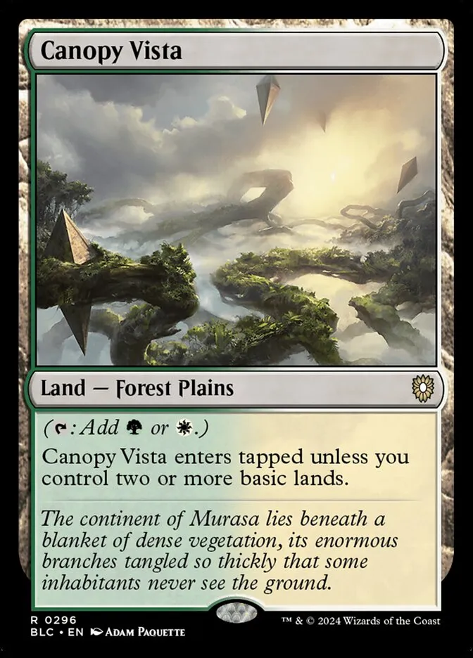 2024 Bloomburrow Commander Canopy Vista #296 rare card image