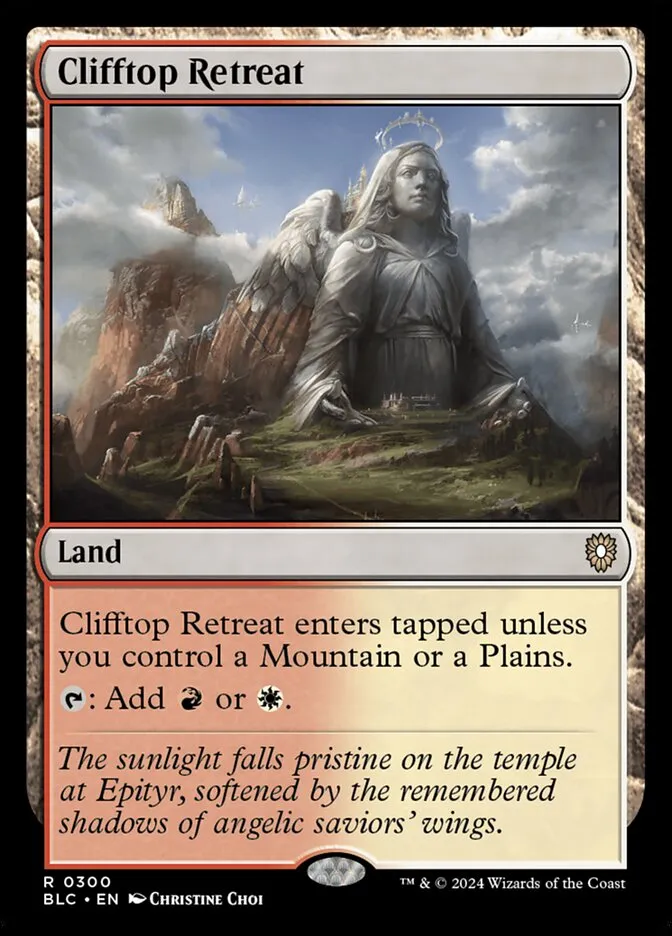 2024 Bloomburrow Commander Clifftop Retreat #300 rare card image