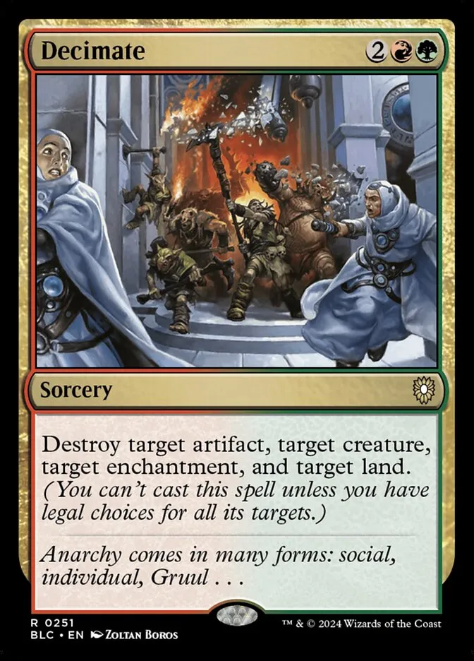 2024 Bloomburrow Commander Decimate #251 rare card image