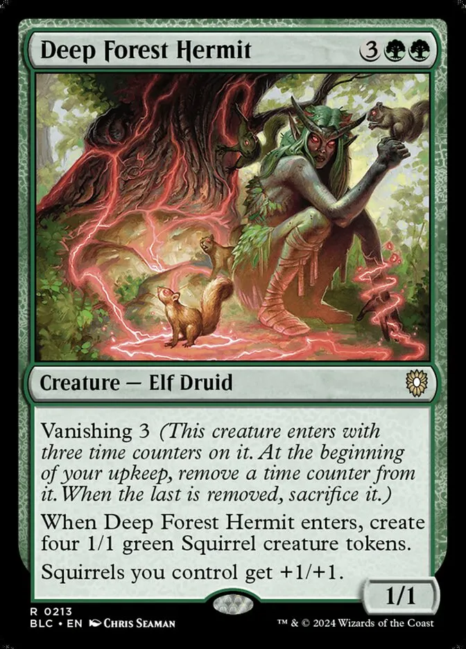 2024 Bloomburrow Commander Deep Forest Hermit rare #213 rare card image