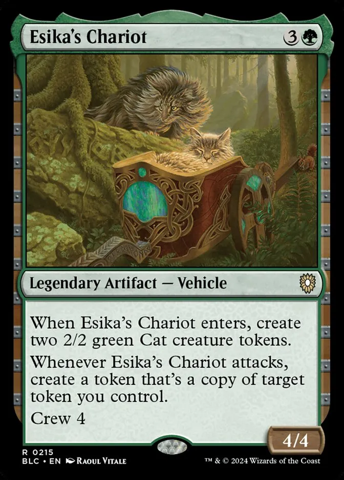 2024 Bloomburrow Commander Esika's Chariot #215 rare card image