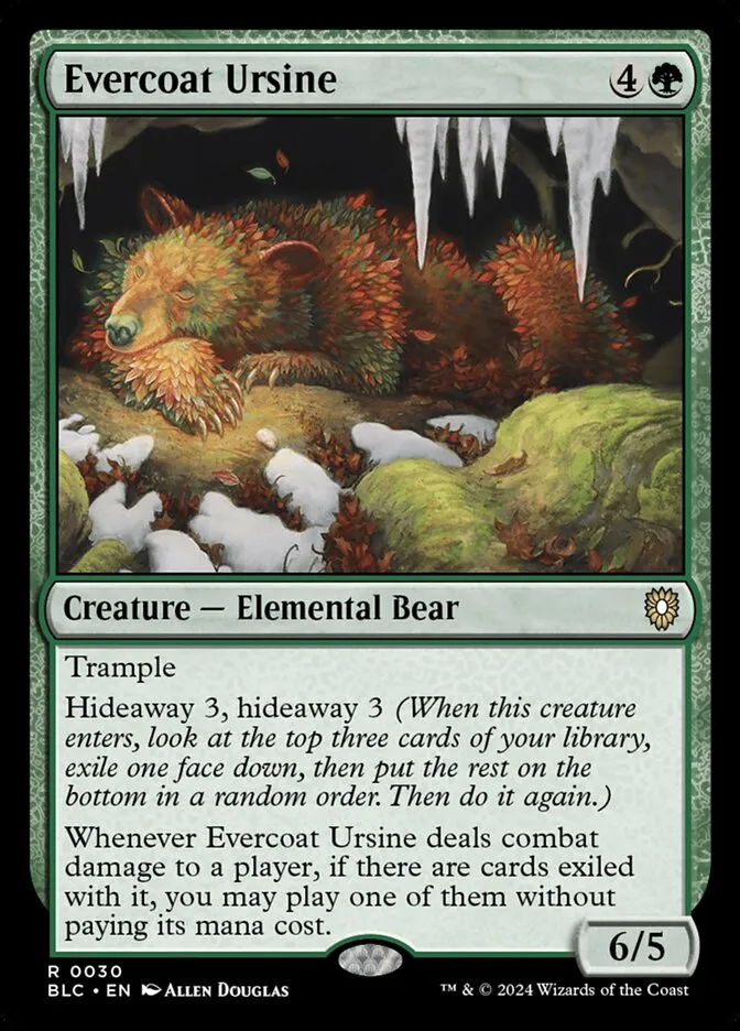 2024 Bloomburrow Commander Evercoat Ursine rare #30 rare card image