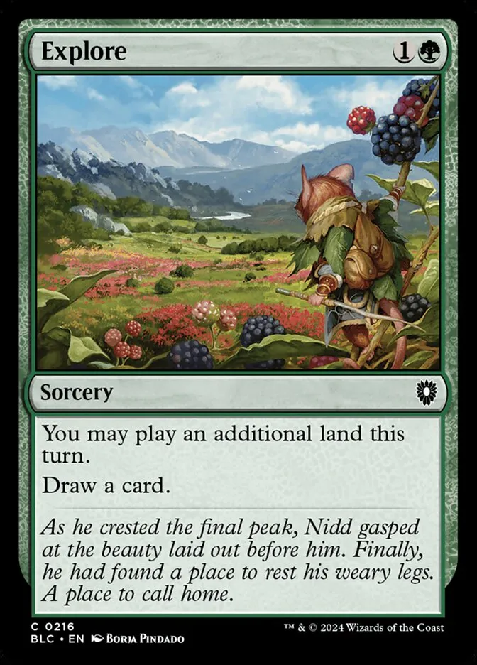 2024 Bloomburrow Commander Explore common #216 common card image