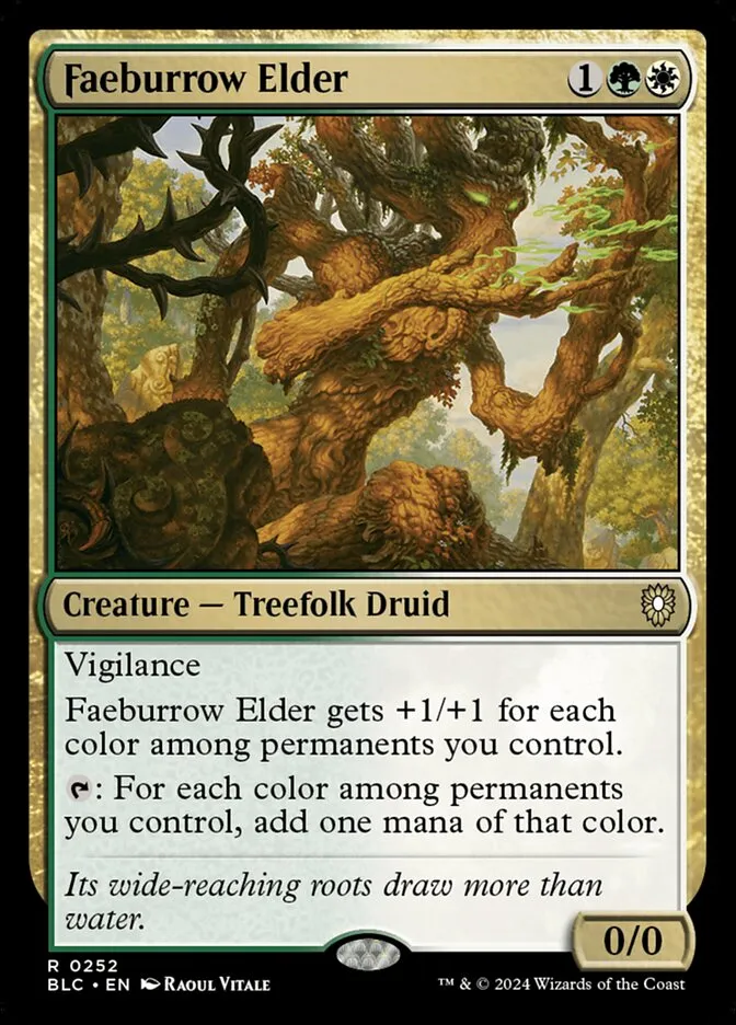 2024 Bloomburrow Commander Faeburrow Elder rare #252 rare card image