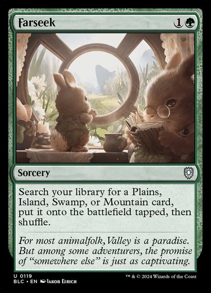 2024 Bloomburrow Commander Farseek uncommon #119 uncommon card image
