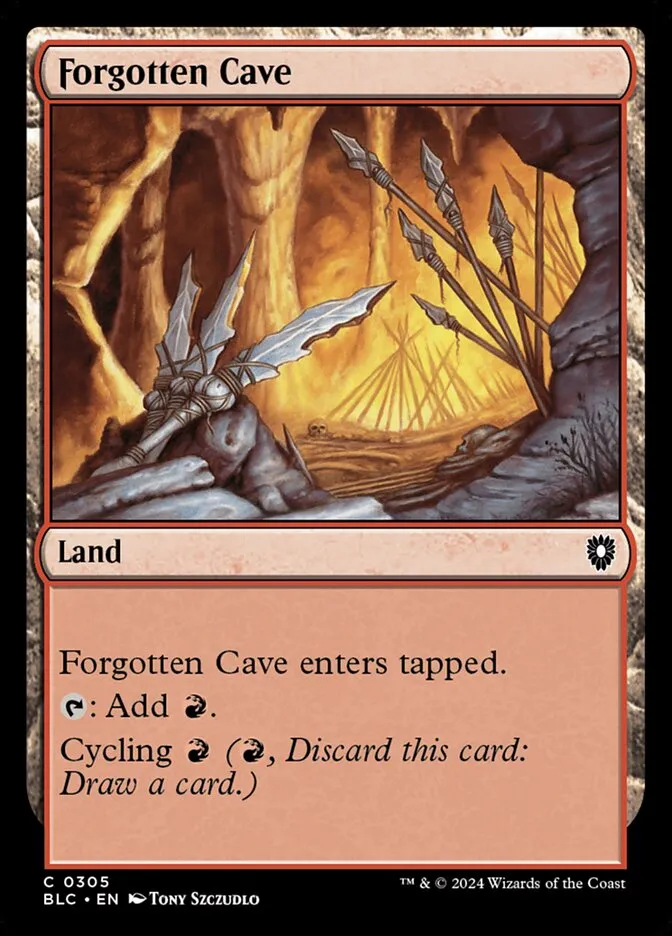 2024 Bloomburrow Commander Forgotten Cave common #305 common card image