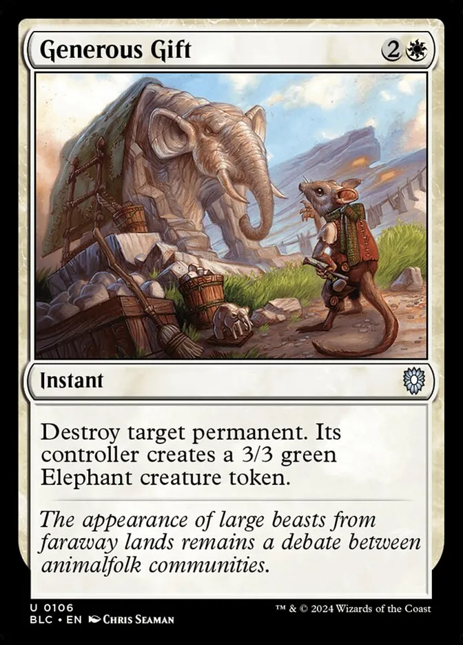 2024 Bloomburrow Commander Generous Gift uncommon #106 uncommon card image