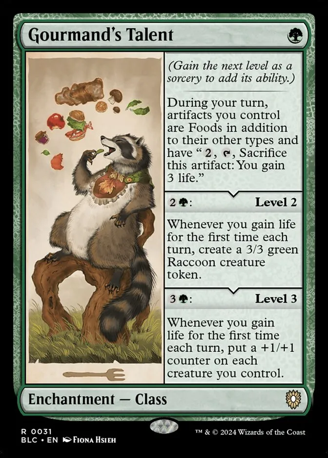 2024 Bloomburrow Commander Gourmand's Talent rare #31 rare card image