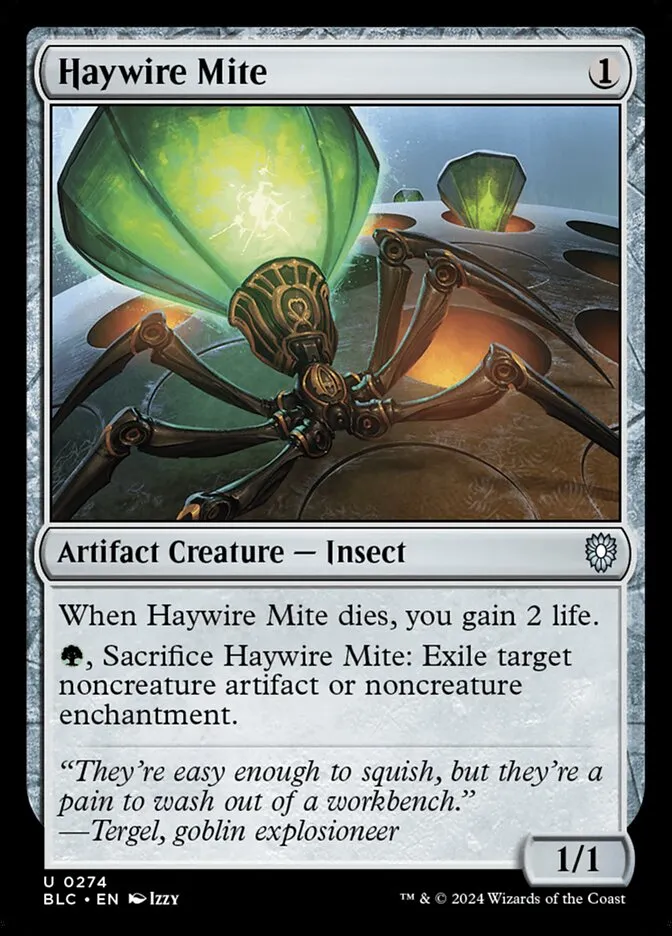 2024 Bloomburrow Commander Haywire Mite uncommon #274 uncommon card image