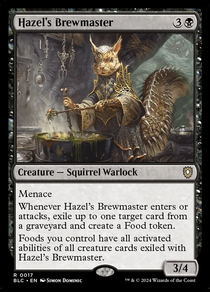 2024 Bloomburrow Commander Hazel's Brewmaster rare #17 rare card image