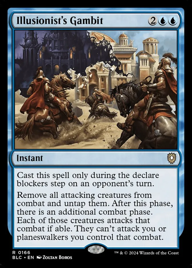 2024 Bloomburrow Commander Illusionist's Gambit #166 rare card image