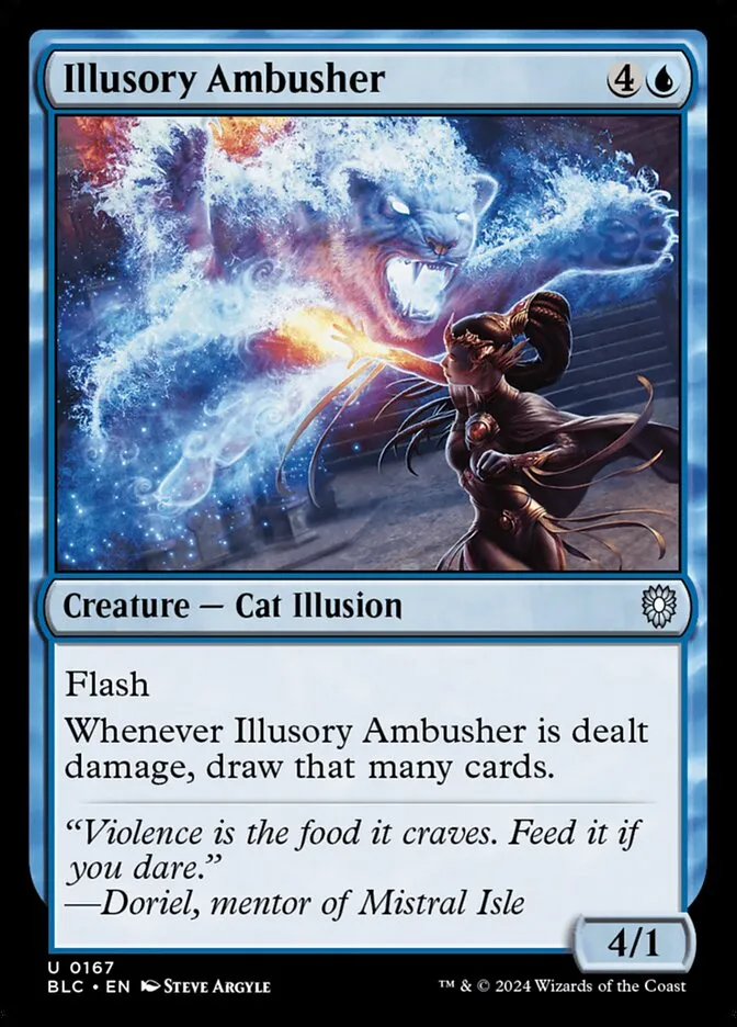 2024 Bloomburrow Commander Illusory Ambusher uncommon #167 uncommon card image