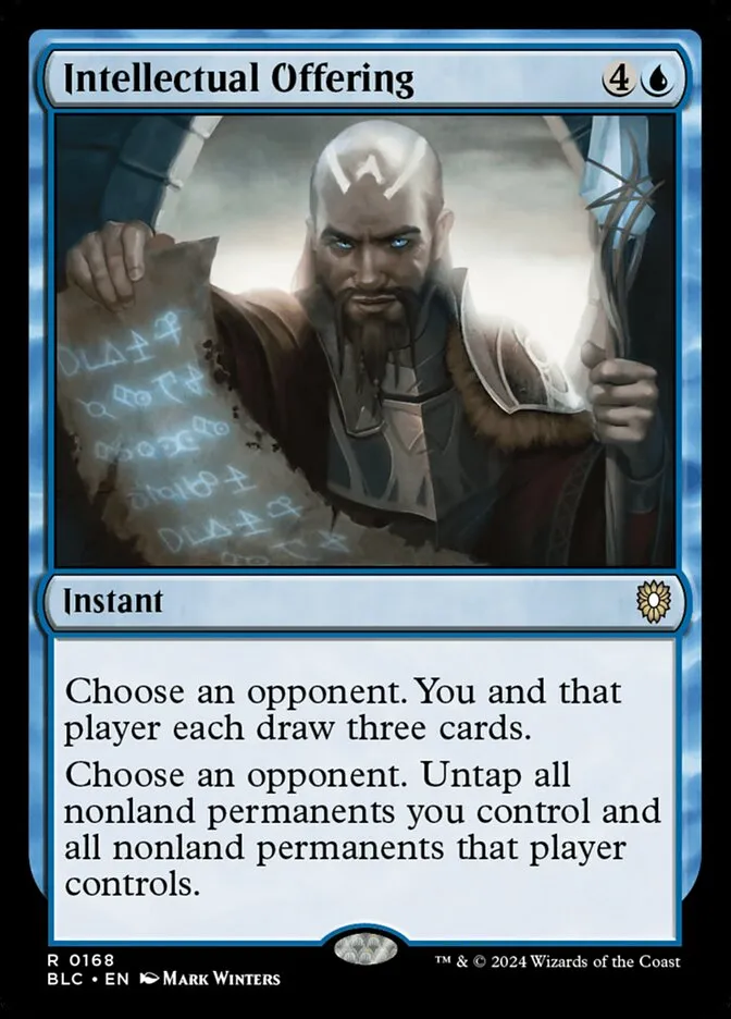 2024 Bloomburrow Commander Intellectual Offering #168 rare card image