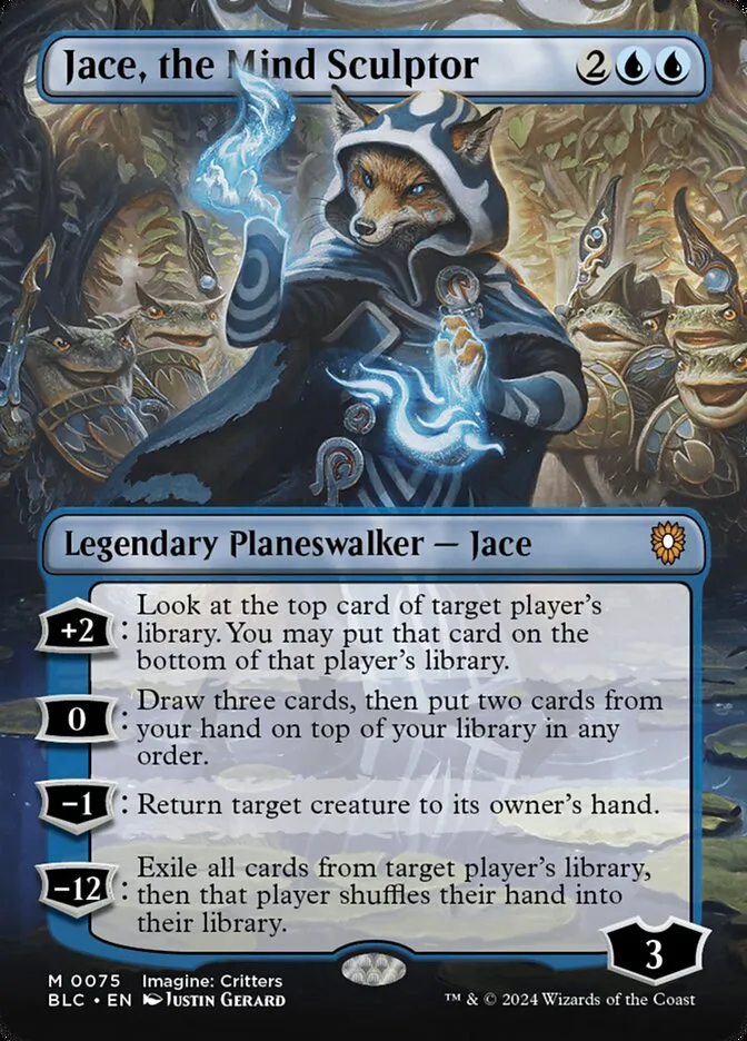 2024 Bloomburrow Commander Jace, the Mind Sculptor [Borderless Foil] mythic #75 mythic card image