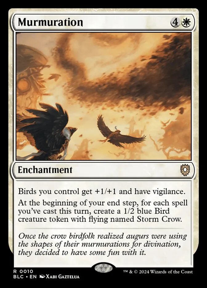 2024 Bloomburrow Commander Murmuration rare #10 rare card image