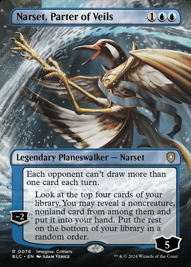 2024 Bloomburrow Commander Narset, Parter of Veils rare #76 rare card image