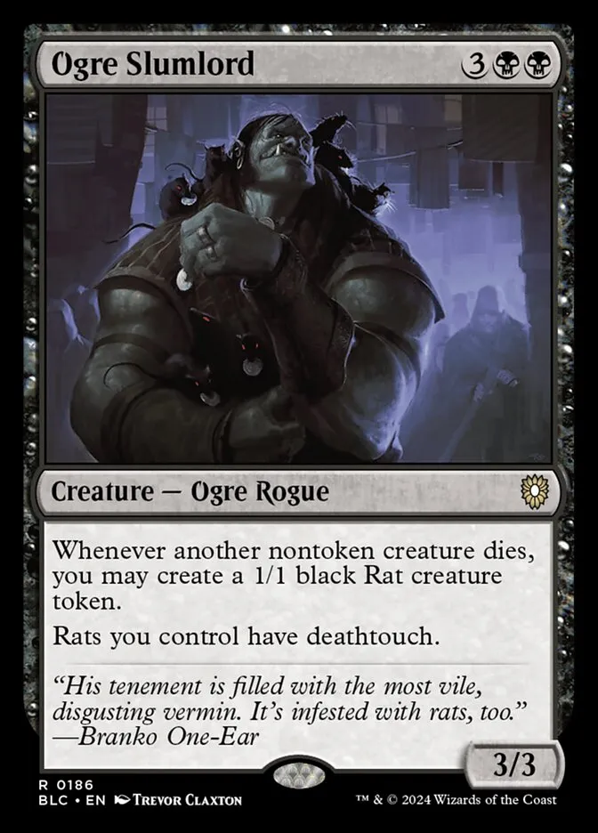 2024 Bloomburrow Commander Ogre Slumlord #186 rare card image